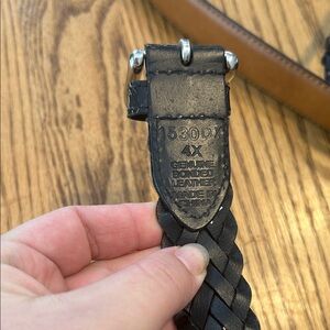 Genuine Leather Braided men’s belt